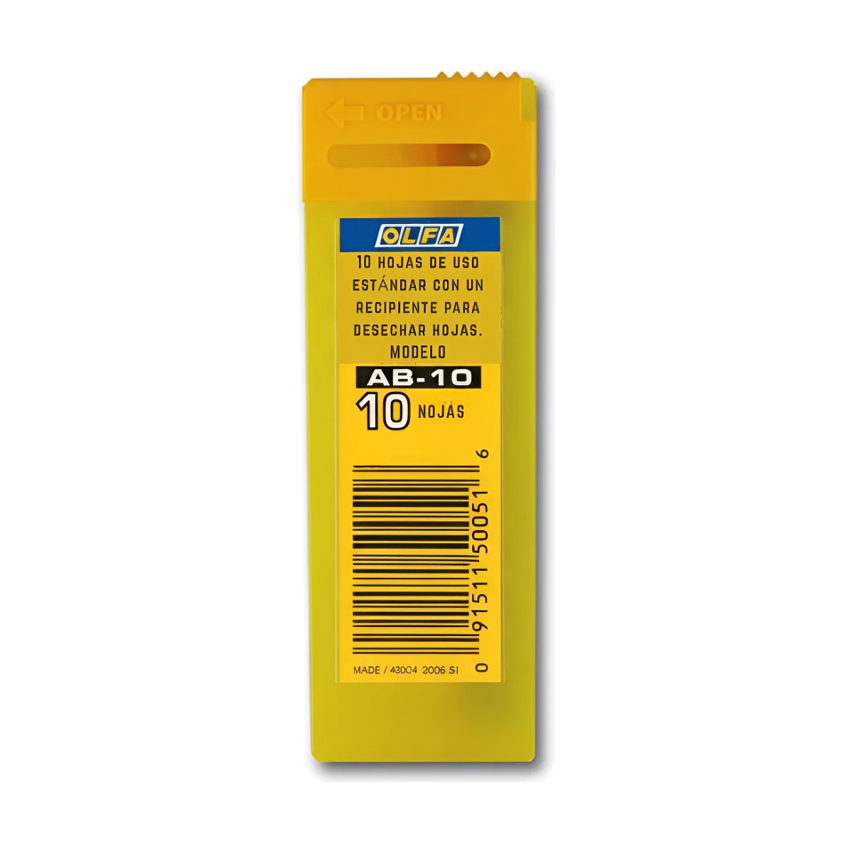 Pack 10 Hojas AB-10 OLFA Repuesto Cutter 9mm Estándar