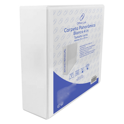 Carpeta 4 In Office Lab Carta Ventana Herraje D Color Blanco