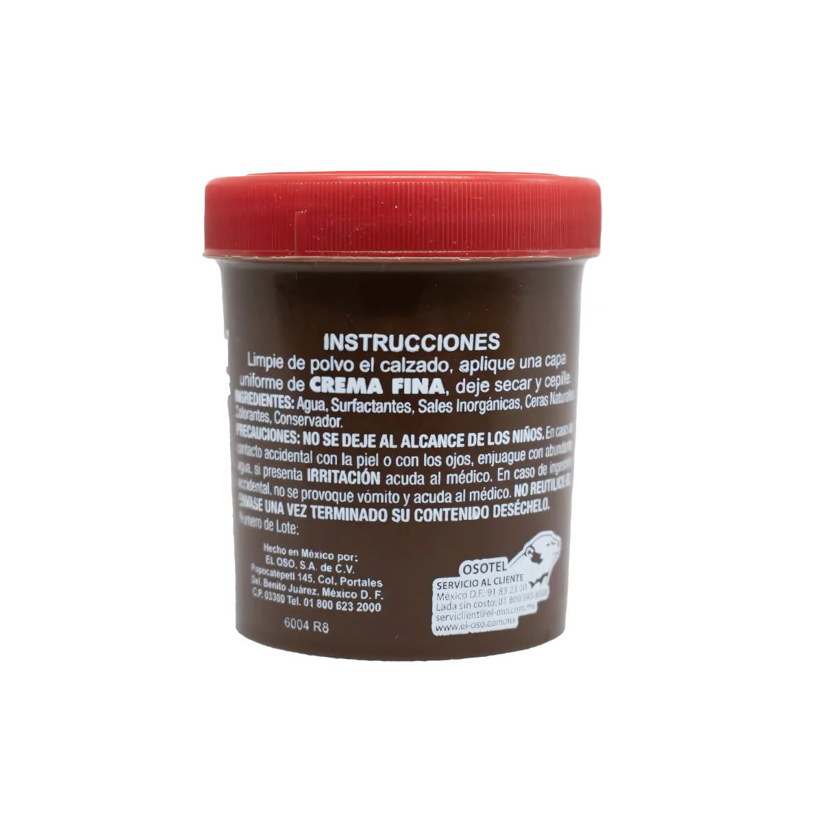 Crema Calzado El Oso Fina Color Café 170g Limpieza Zapatos
