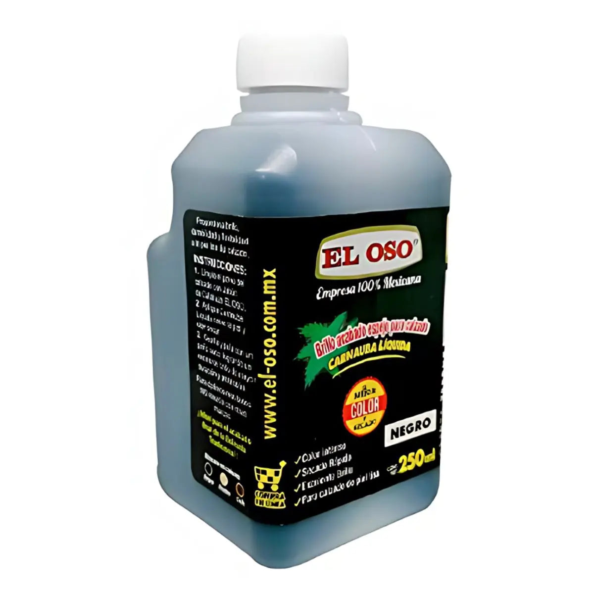 Carnauba Líquida El Oso Color Negro 250ml Limpieza Calzado - El oso