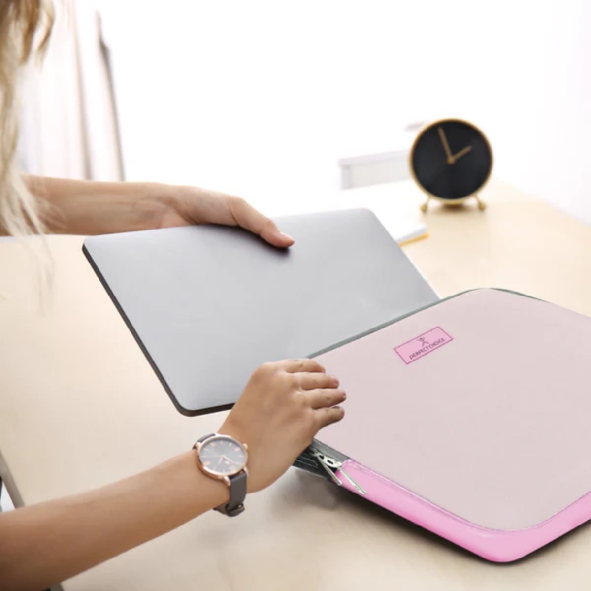 Funda Rosa Laptop 15 Pulgadas Neopreno Perfect Choice Bagiq