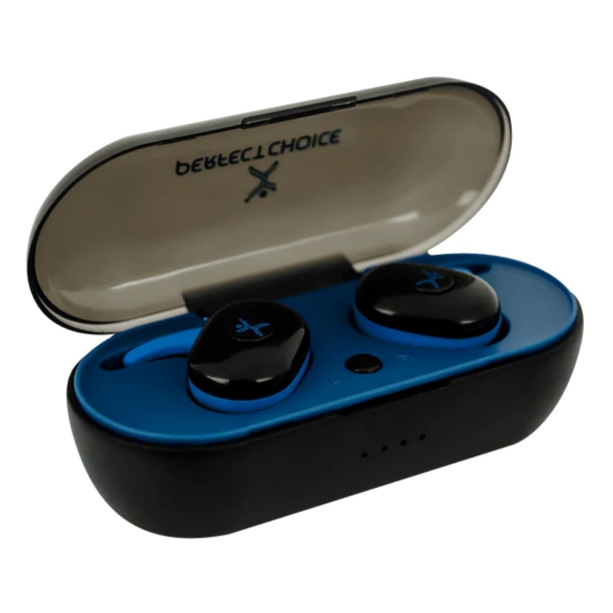 Audifonos Negro Azul Inalambricos Perfect Choice Bluetooth