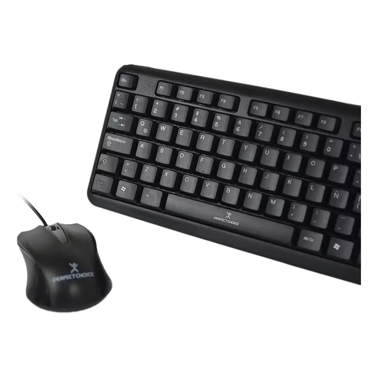 Kit Teclado Mouse Usb Alambrico Perfect Choice Antiderrames - Perfect Choice - vista lateral