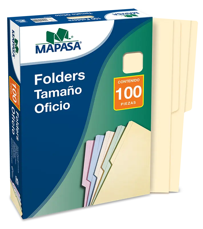 Folder Tamaño Oficio Mapasa Color Crema 100pzas Pc0002 Mapasa