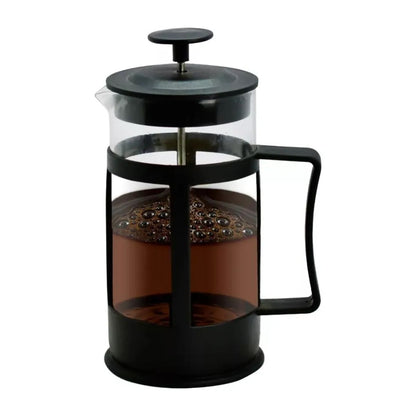 2pzas Cafetera Prensa Francesa 350ml Vaso Vidrio Color Negro Transparente