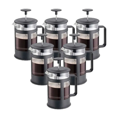 6pz Cafetera Prensa Francesa Café Acero Inoxidable 800ml