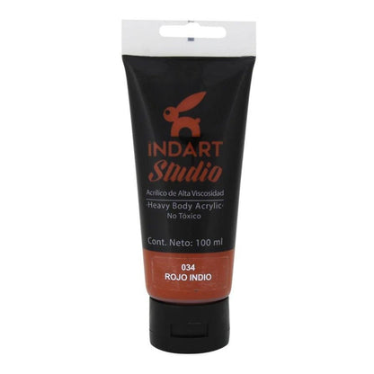 Pintura Acrilica Alta Viscosidad Indart Studio 100ml Colores - MarchanteMX