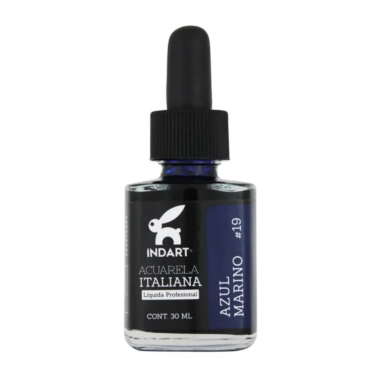 Acuarela Liquida Italiana Indart Frasco Vidrio 30ml Colores Azul Marina - Roel