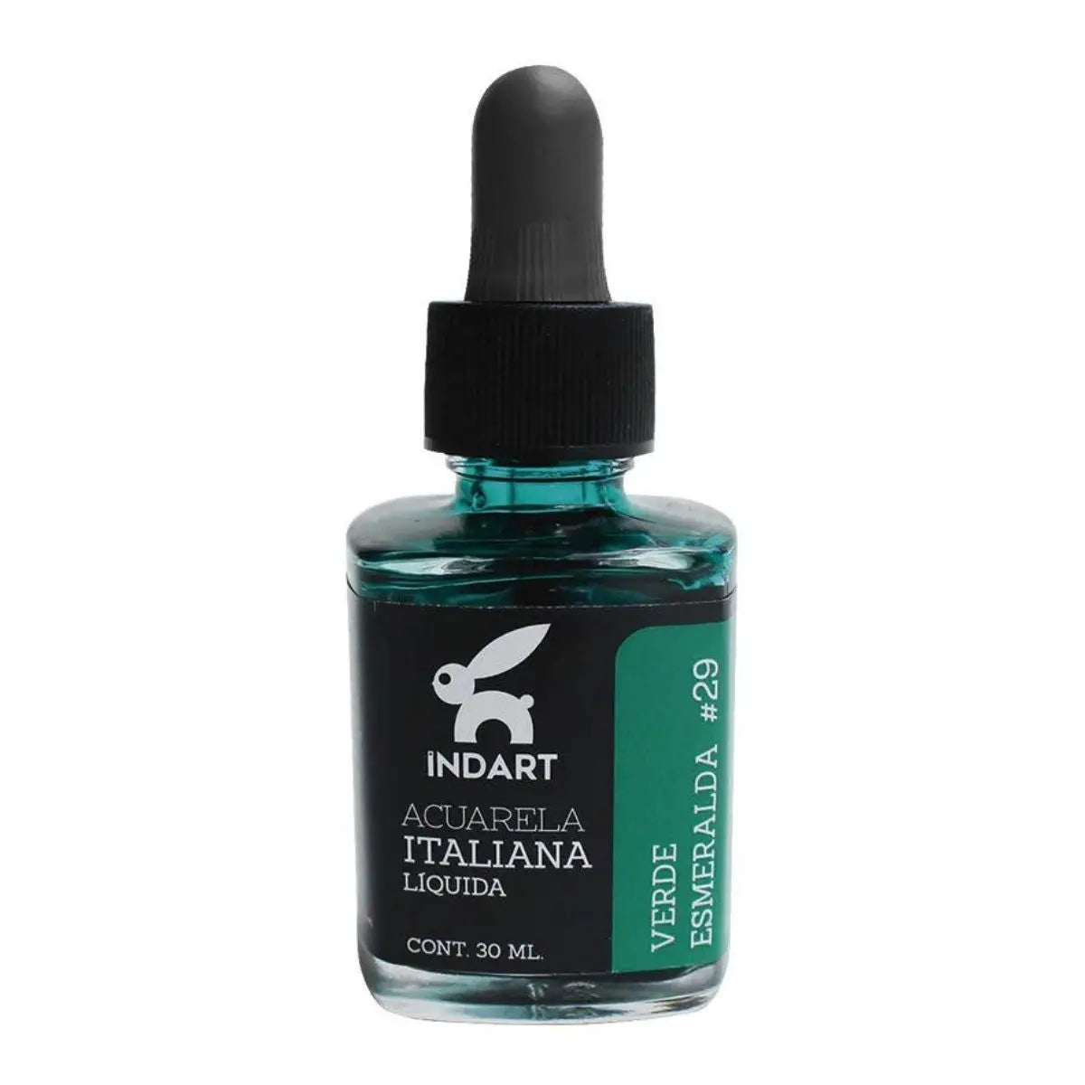 Acuarela Liquida Italiana Indart Frasco Vidrio 30ml Colores Esmeralda - Indart