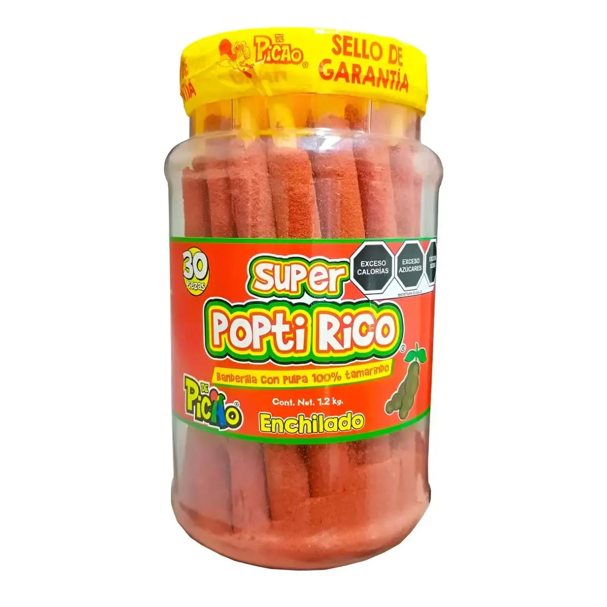 30 Banderillas Tamarindo Super Poptirico Picao 40gr C/u Picao