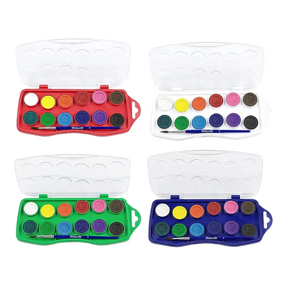 Estuche 12 Pastillas Colores Acuarela Sólida Pelikan Manualidades