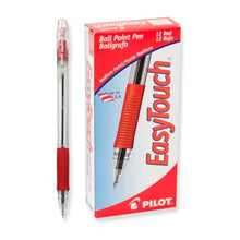 12 Bolígrafo Pilot Ezt Easytouch Punto Mediano A Tinta Rojo Exterior Rojo