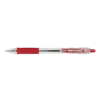 12 Bolígrafo Pilot Ezt Easytouch Punto Mediano A Tinta Rojo Exterior Rojo Pilot