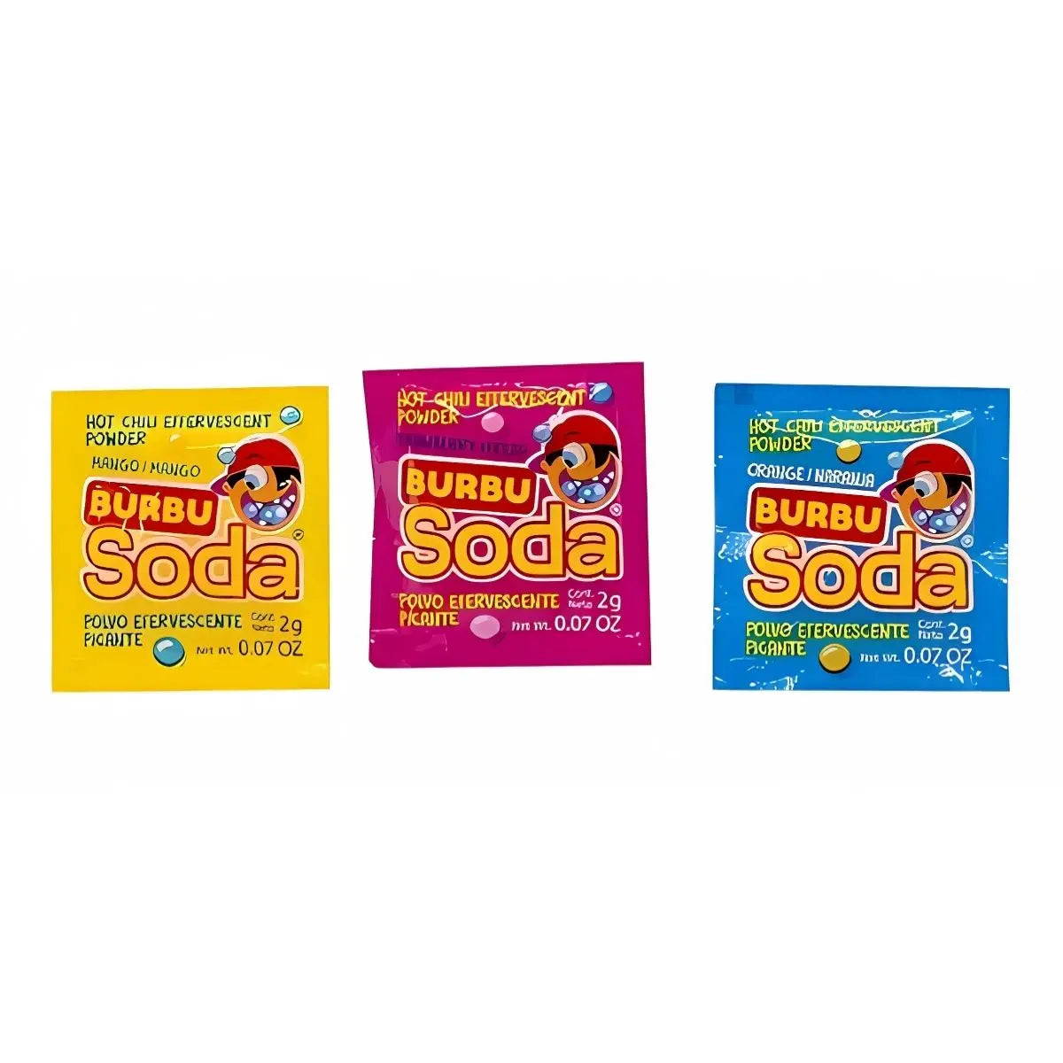 60pz Burbu Soda Mix Surtido Dulce Polvo Dulce Efervescente - Pilot - vista lateral