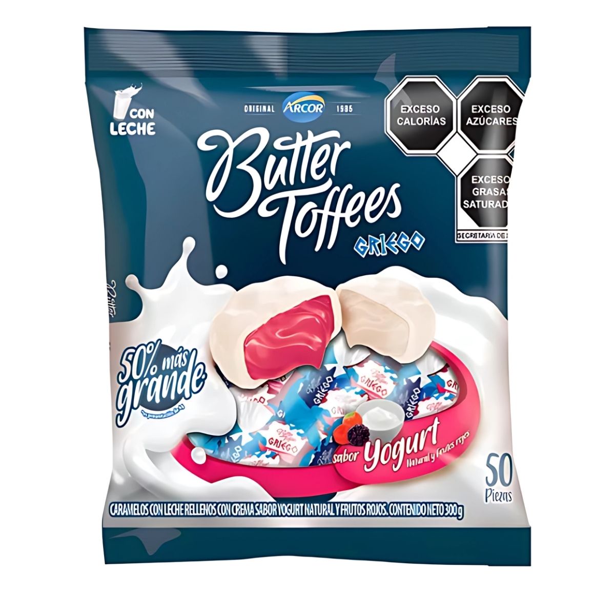 50 Caramelos Yogurt Y Frutos Rojos Butter Toffees 300gr