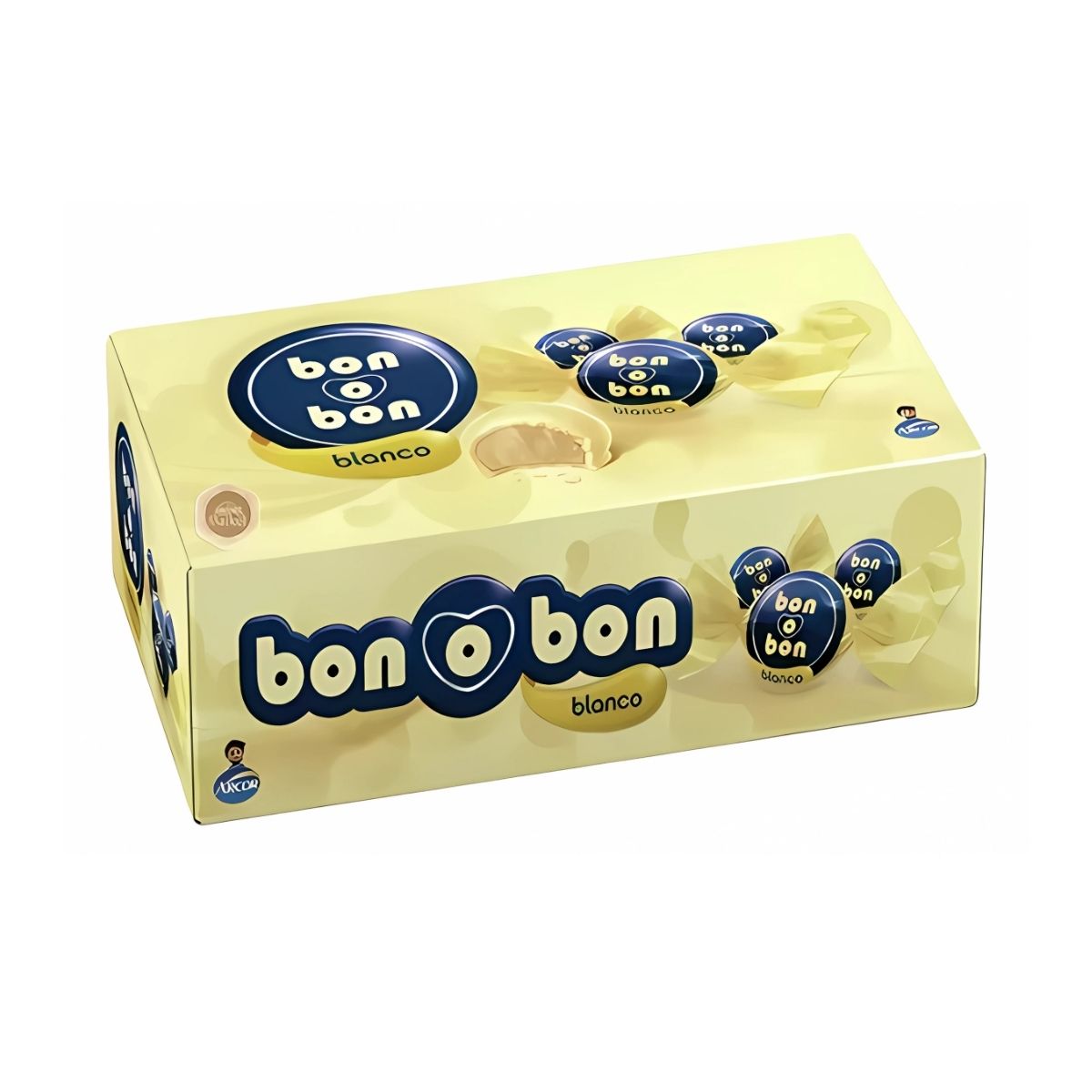 18pz Chocolate Bon O Bon Blanco Relleno Crema De Cacahuate