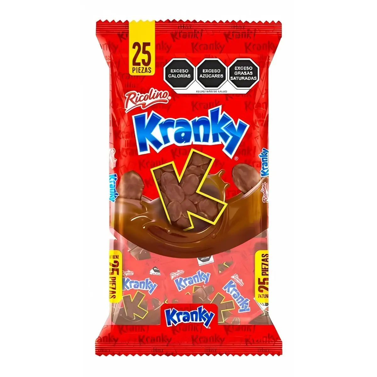 25pz Kranky Ricolino Hojuelas Cubiertas De Chocolate 375g - Pilot
