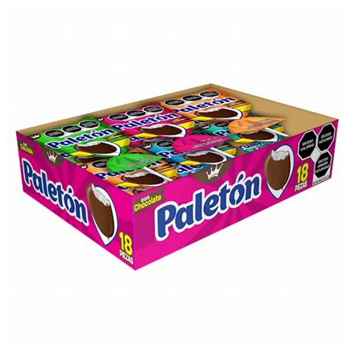 18pz Paleton Paleta De Malvavisco Cubierta De Chocolate