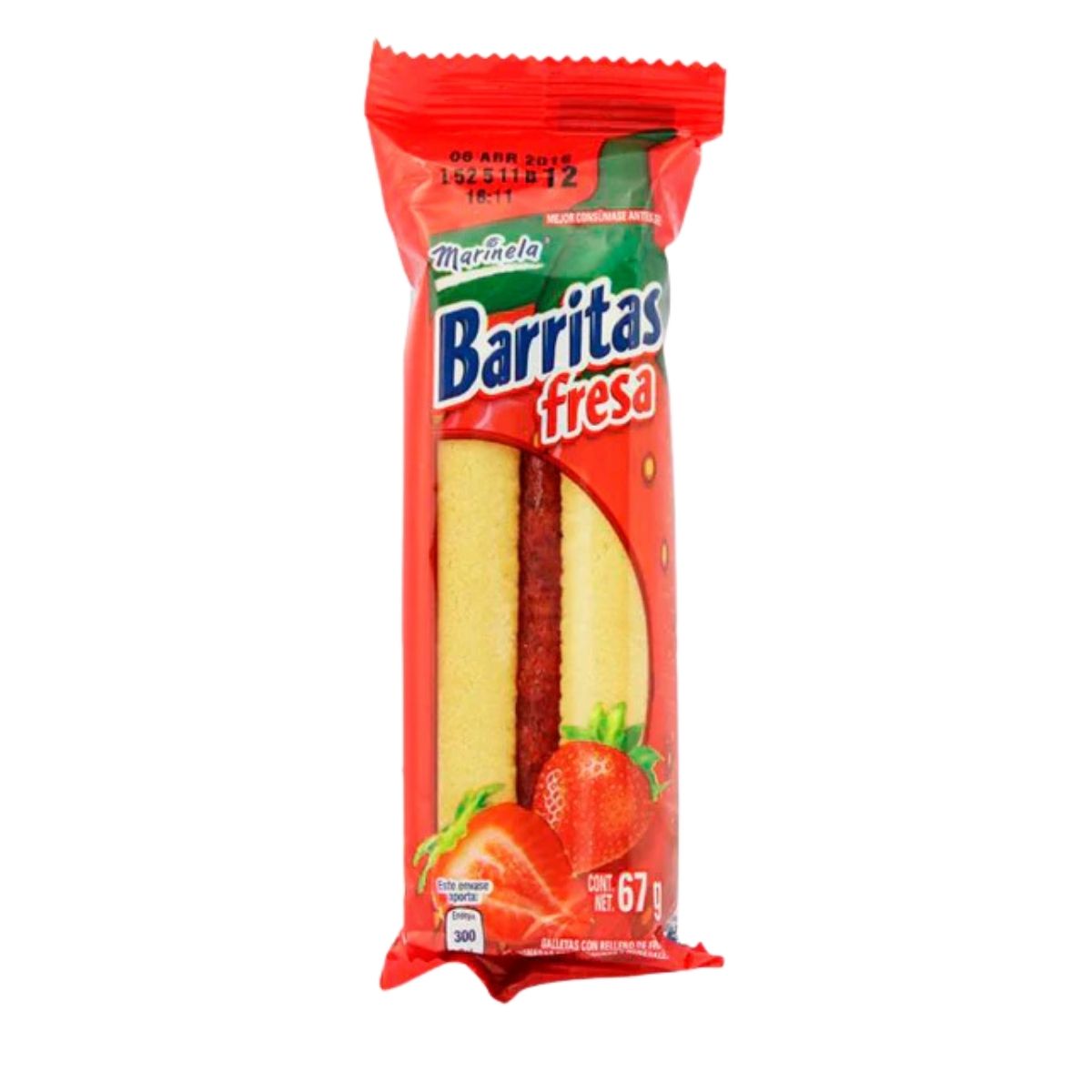 Pack 12 Barritas Marinela Jalea Sabor Fresa Suaves 402gr