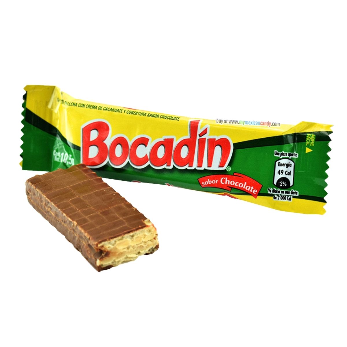 50pz Chocolate Bocadin Relleno De Crema De Cacahuate