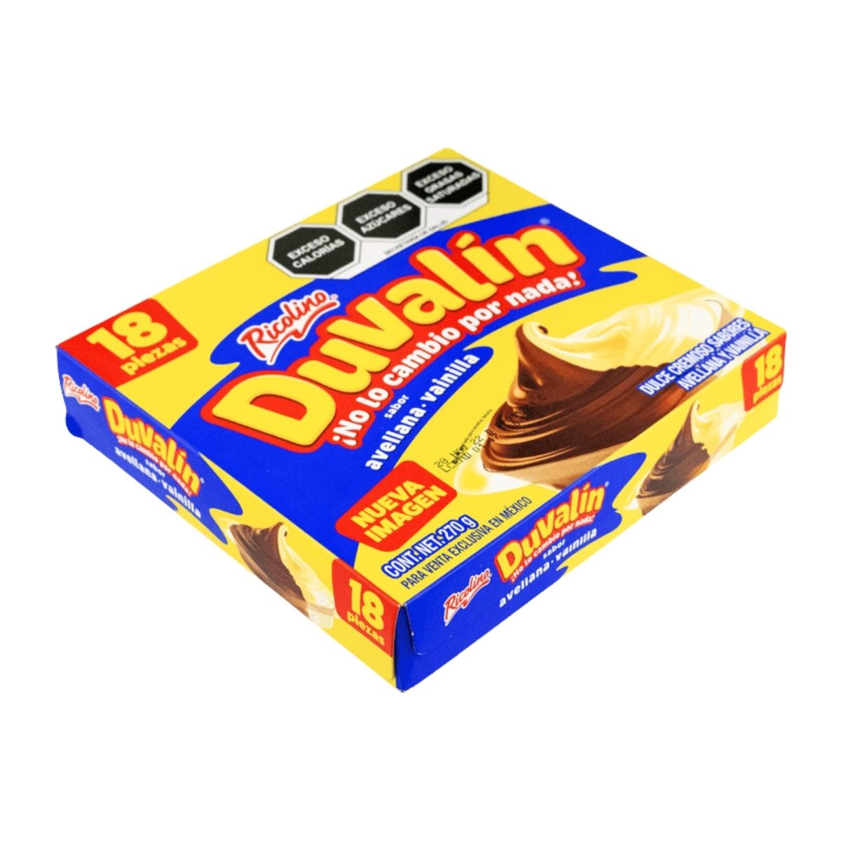 18 Duvalines Bisabor Ricolino Avellana Vainilla 270gr