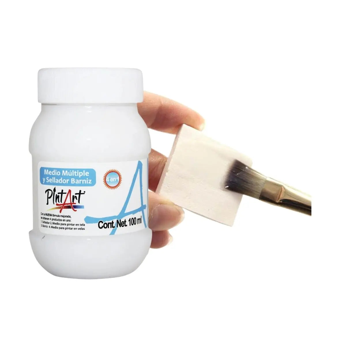 Medio Multiple Sellador Barniz 100ml Pintart Acabado Mate Color Blanco - Roel