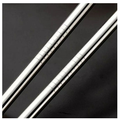 Set de 4 Popotes Reusables de Acero Inoxidable Rectos Ergonómico DRINKLAB