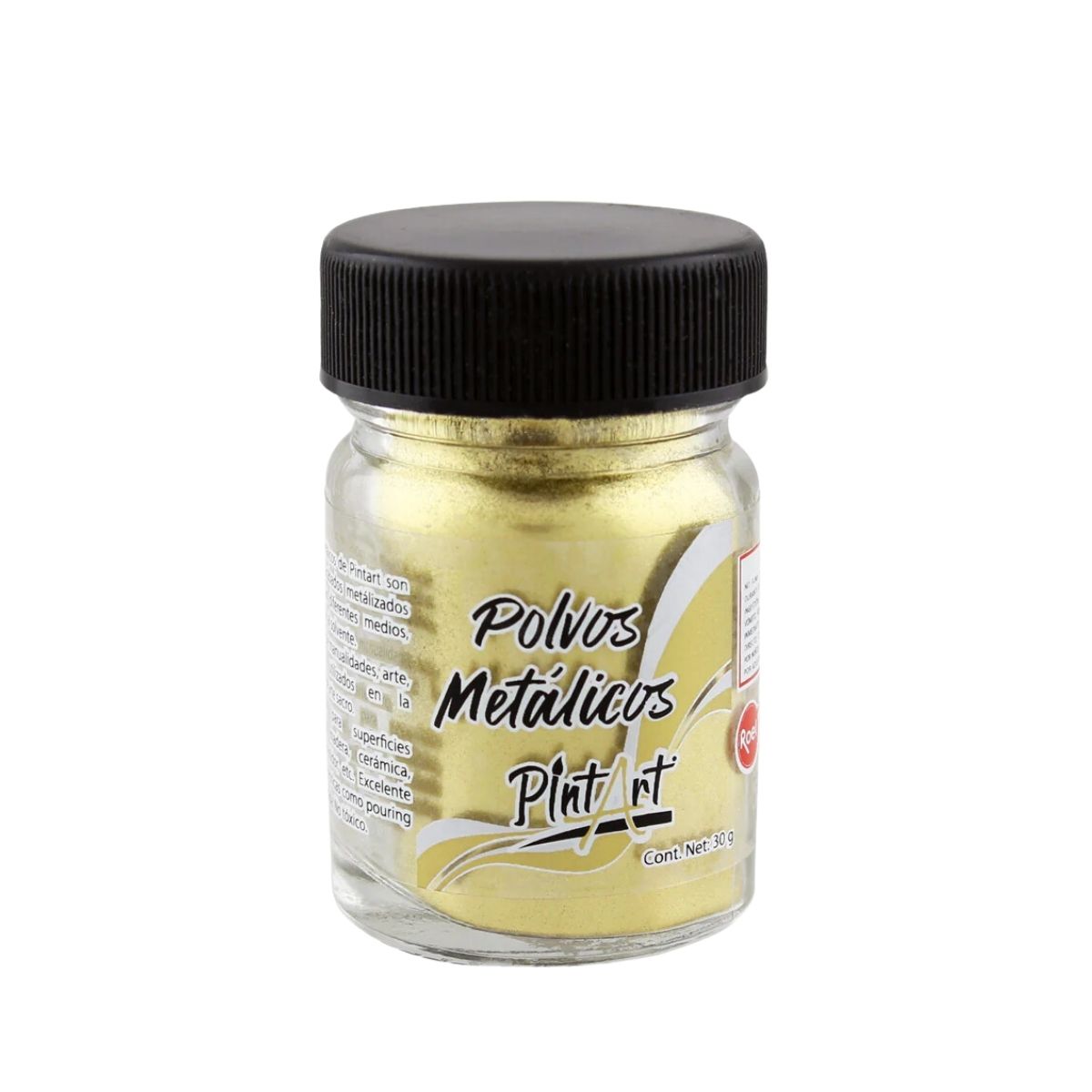 Polvos Metalicos Oro Rico Pintart 30cm Pigmento Vidrio