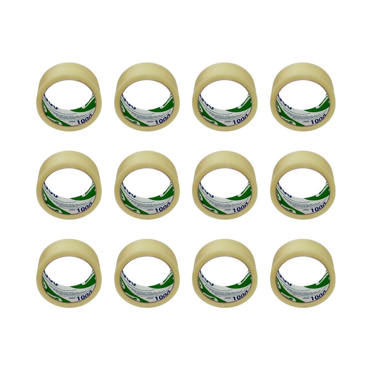 12pzs Cinta Adhesiva Empaque Devek Transparente 48mm X 50m