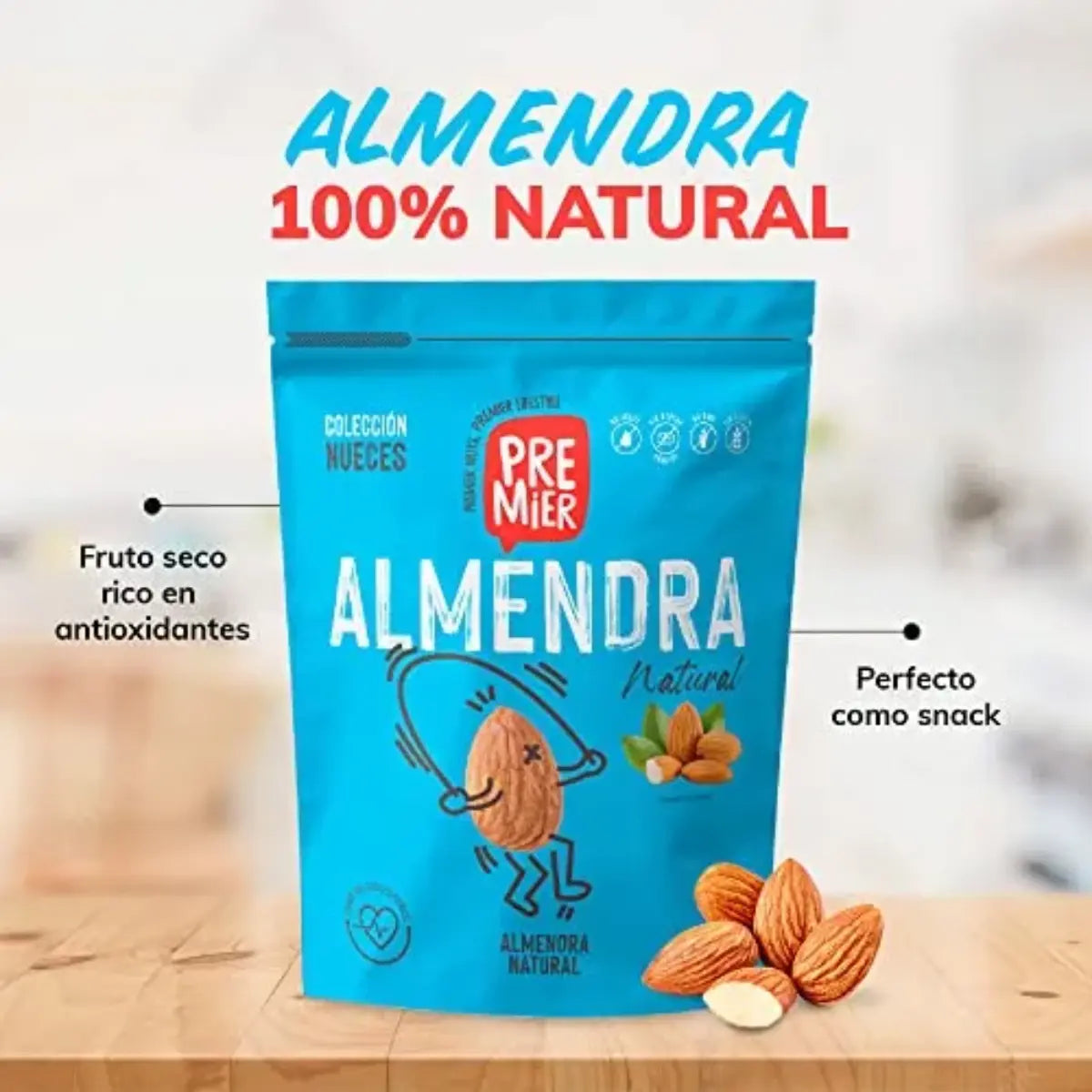 Almendra Natural 1kg - Premier