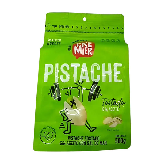Pistache Crudo Natural Bolsa 500 Gr Snack Saludable Organico Premier