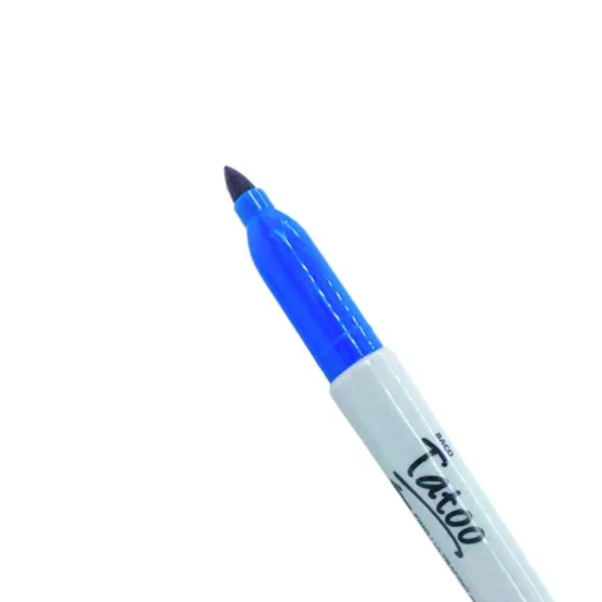 10 Marcadores Permanentes Tatoo Baco Punto Fino Azul