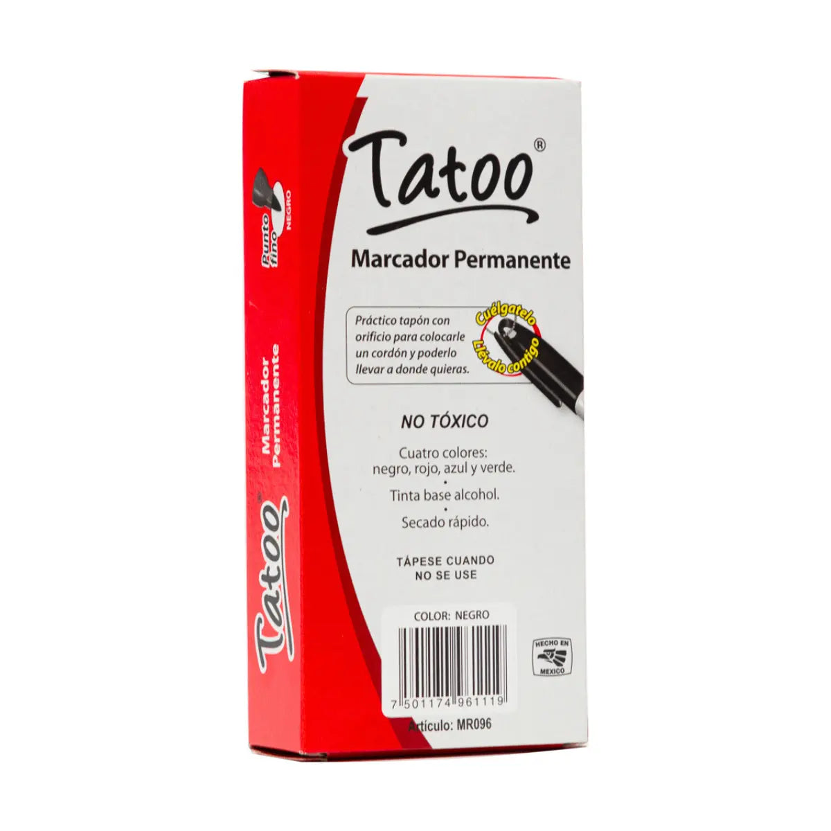 10 Marcadores Permanentes Baco Tatoo Punto Fino Negro Baco