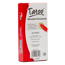 10 Marcadores Permanentes Tatoo Baco Punto Fino Rojo