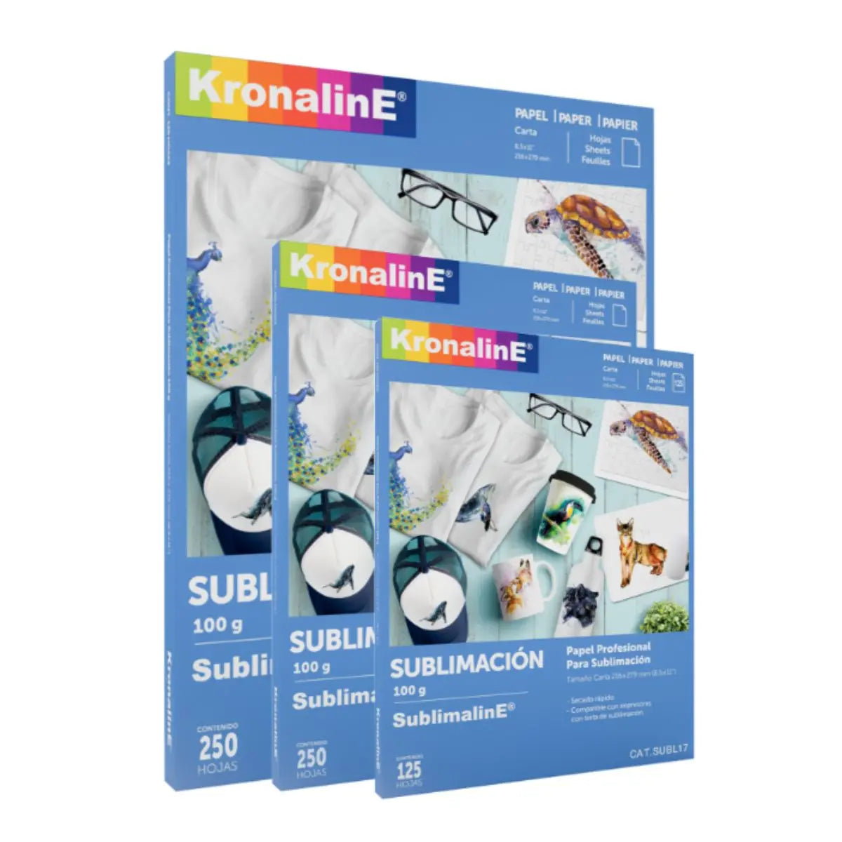 Pack 2 Hojas Papel Sublimación Kronaline SUBL17 Carta 125 Hojas c/u Kronaline