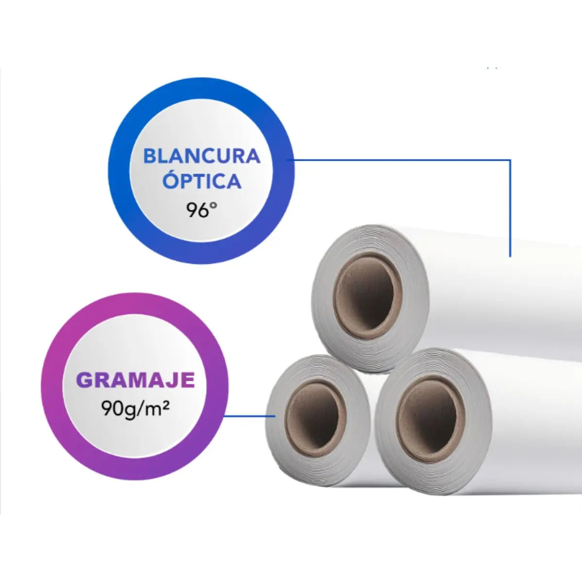 Papel Bond Precisión Kronaline Bx409 90gr Plotter N2 1.07 x 50 m Kronaline