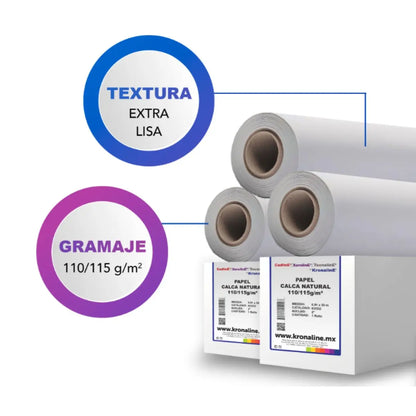 Papel Calca Albanene Kronaline Kx552 Natural 110/115g/m² 0.91 x 50 m N2 Kronaline