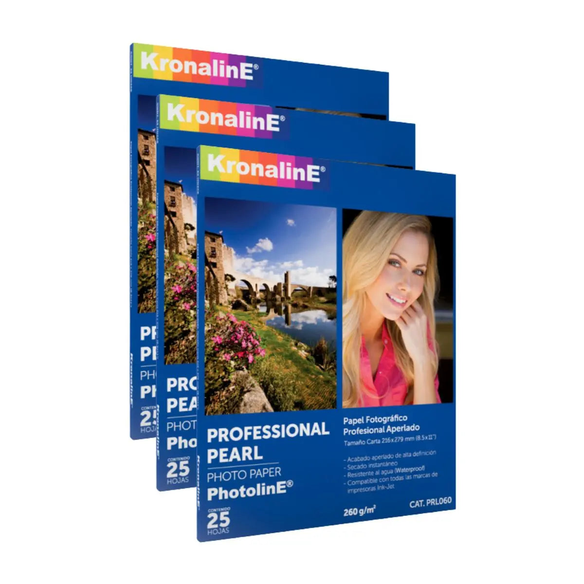 Papel Fotográfico Aperlado Kronaline PRL060 Carta 25 Hojas c/u 3 PIEZA - Kronaline - detalle
