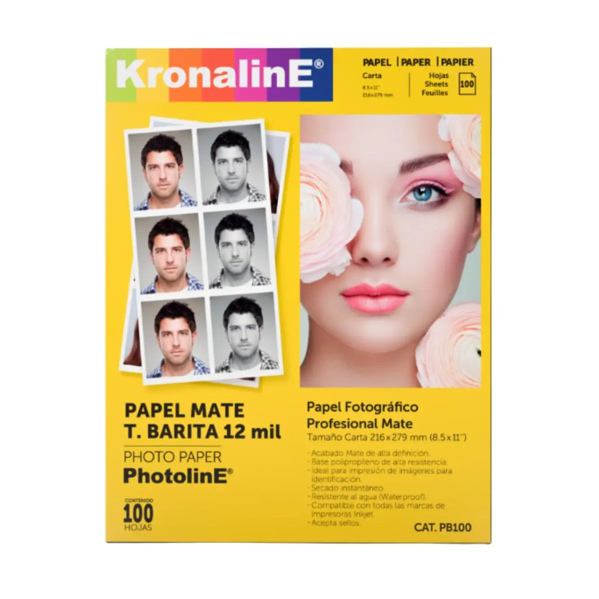 Papel Fotográfico Barita Mate Carta 100h Kronaline Pb100 - Kronaline