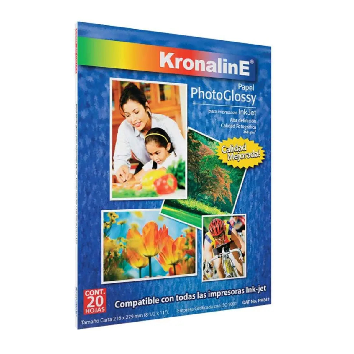 Papel Fotográfico Photoglossy Inkjet Kronaline Carta 20 Hojas - Kronaline - vista lateral