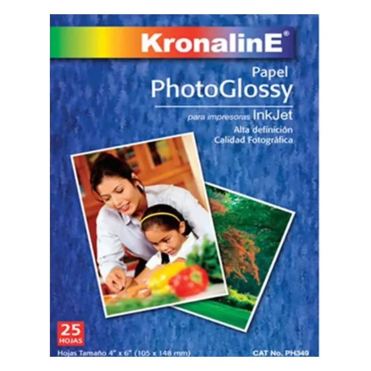 Papel Fotográfico Brillante 25 Pack 4x6 Kronaline Ph349 Foto - Kronaline - vista trasera