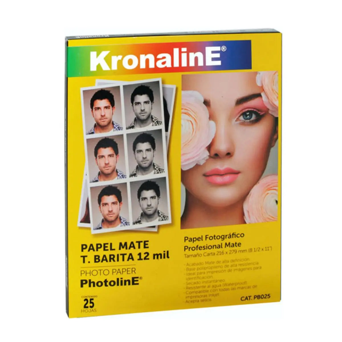 Papel Fotográfico Barita Mate Kronaline Carta Pb025 25 Hojas - Kronaline - vista lateral