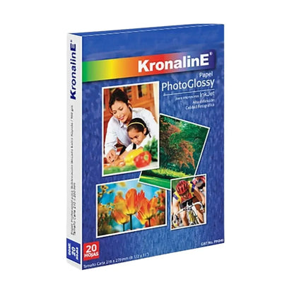 20 Hojas Papel Fotografico Brillante Doble Carta Kronaline Ph348 - Kronaline - vista lateral