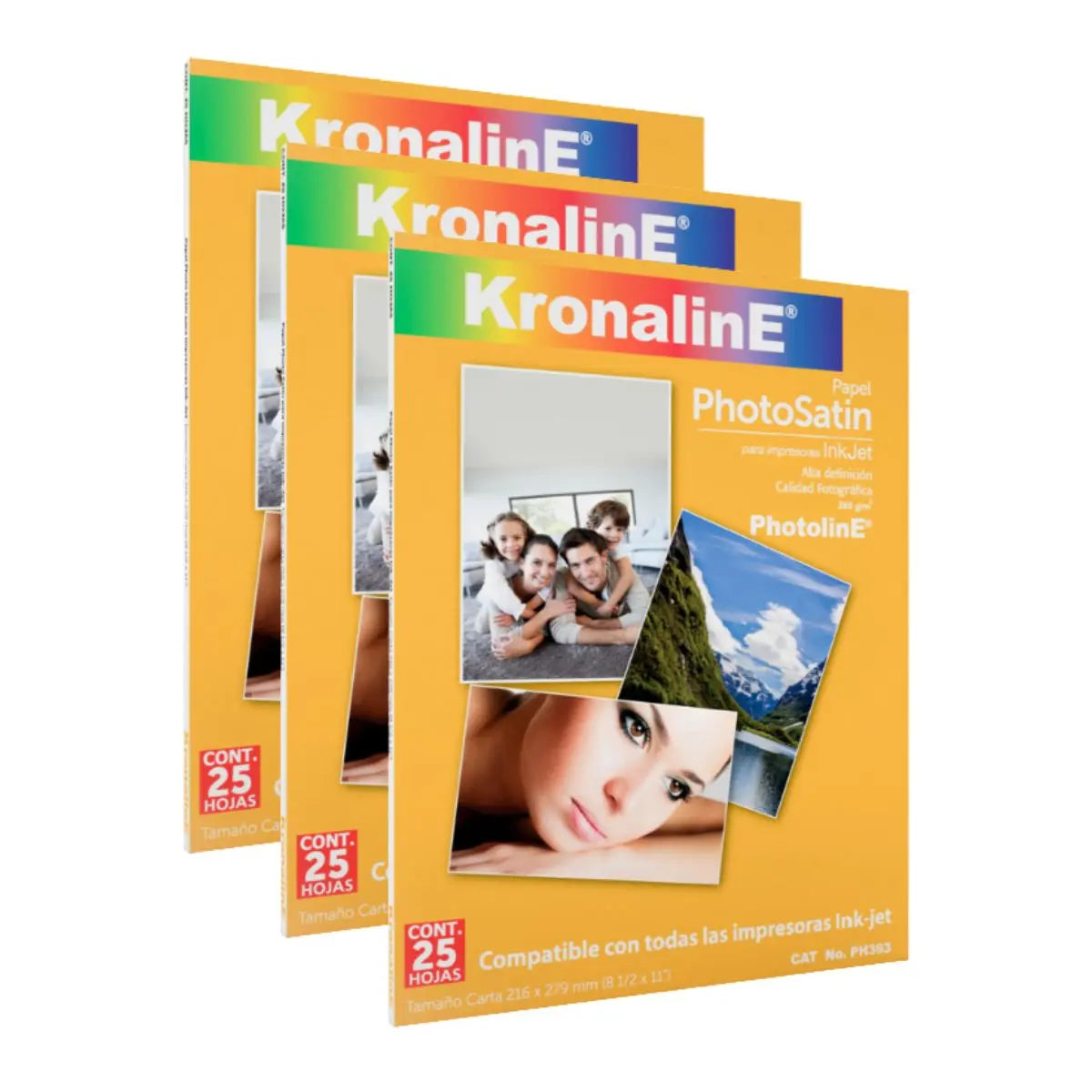 Papel Photo Satin Inkjet Kronaline Ph393 Carta 260g 25 Hojas c/u Kronaline