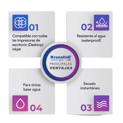 Papel Photo Satin Inkjet Kronaline Ph393 Carta 260g 25 Hojas c/u Kronaline