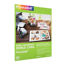 Papel Recubierto Alta Resolución Kronaline BJ240 Doble Cara 25 Hojas c/u Kronaline