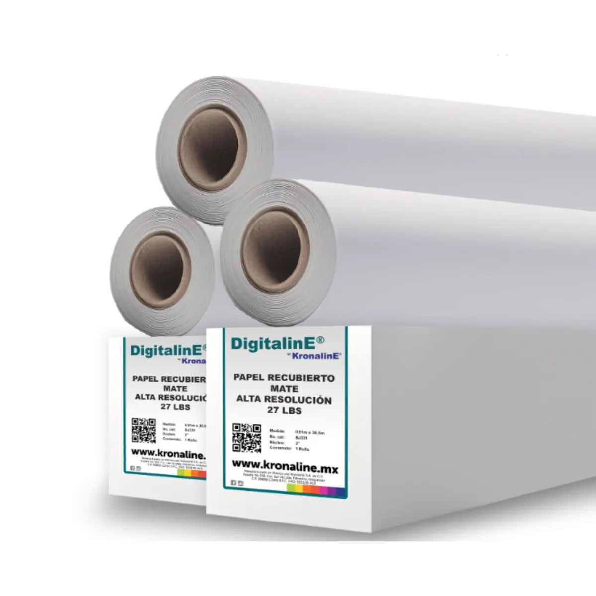 Papel Recubierto Mate Alta Resolución Kronaline Bj331 0.91 x 36.5 m 3 PIEZA - Kronaline - vista lateral