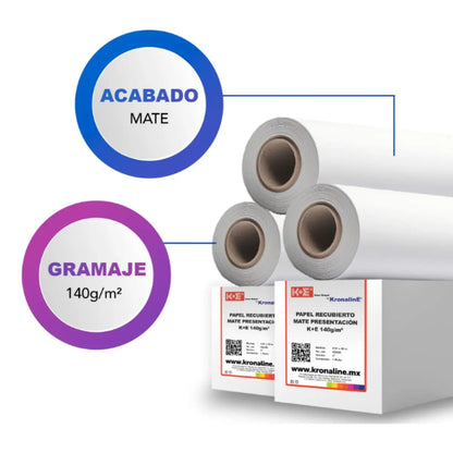 Papel Recubierto Mate Kronaline KE023 1.37 x 30 m 140g/m² Kronaline