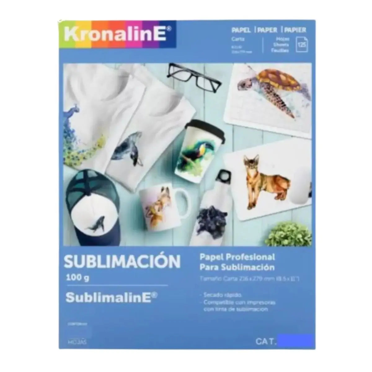 Papel Sublimacion Kronaline SUBL21 Oficio 100g 250 Hojas c/u Kronaline