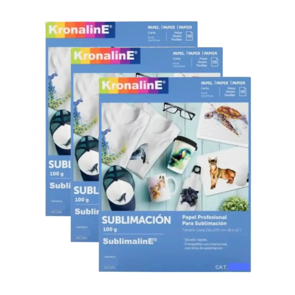 Papel Sublimacion Kronaline SUBL21 Oficio 100g 250 Hojas c/u Kronaline